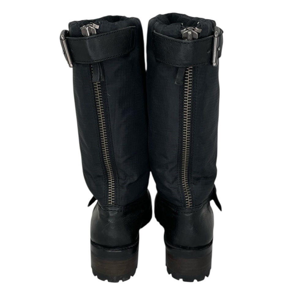 Coach Women's Black Boots Betsie Mid Calf Leather Nylon Lug Sole Size 6.5 - Picture 5 of 11